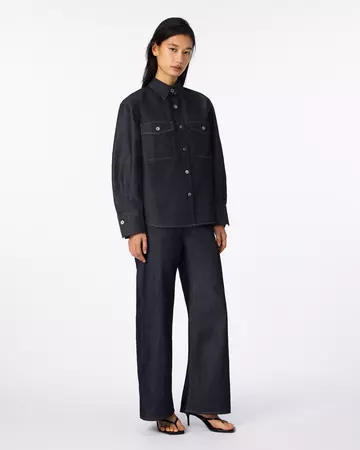 WOMEN | Light Denim Work Shirt 7oz Rigid,RIGID, large image number 5
