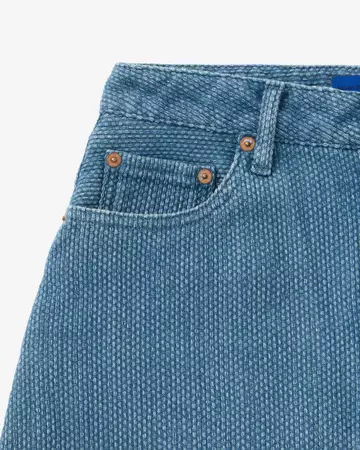 WOMEN | Sashiko Skirt,MEDIUM INDIGO, large image number 7