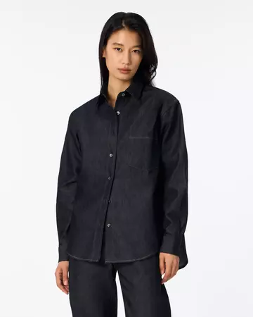 WOMEN | Light Denim Relax Shirt 7oz Rigid,RIGID, large image number 0