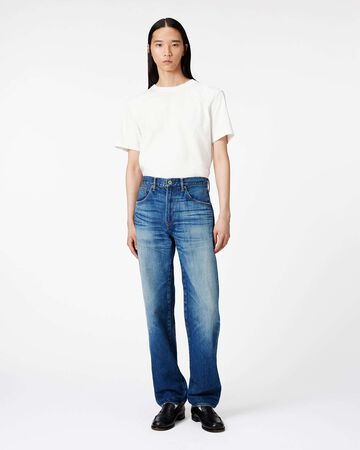 Vintage Straight Jeans 12oz Medium Indigo,MEDIUM INDIGO, small image number 4