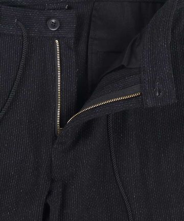 Sashiko Black Easy Tapered Pants,BLACK, large image number 8