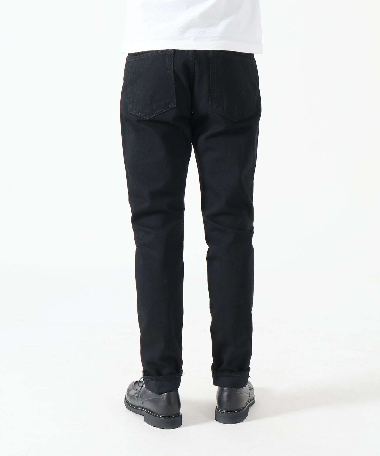 J214 14oz Black Tapered Selvedge Jeans,BLACK, large image number 4