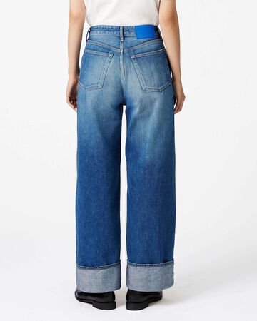 Selvedge Wide Straight Jeans 12oz Medium Indigo,MEDIUM INDIGO, small image number 2