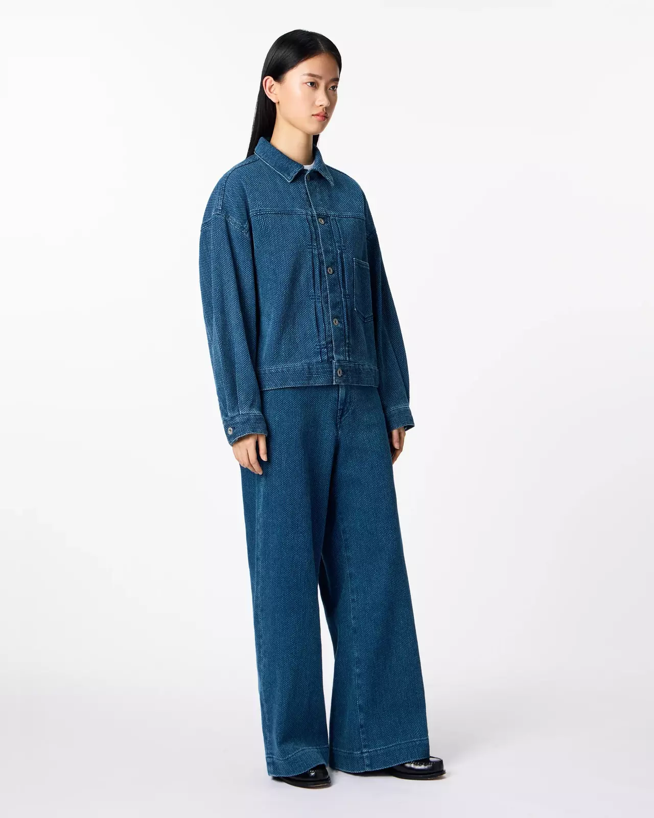 WOMEN | Sashiko Jacket,DARK INDIGO, large image number 3