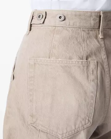 WOMEN | Panel Curve Jeans 13.5oz Beige,BEIGE, large image number 4