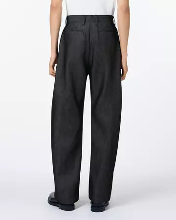MEN | Light Two Tuck Loose Trousers 9oz Black,BLACK, large image number 2
