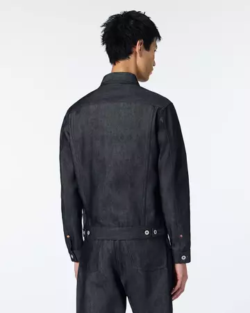 MEN | Light Type 3 Denim Jacket 9oz Black,BLACK, large image number 2