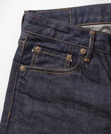 J204 12.5oz Africa Cotton Tapered Selvedge Jeans,INDIGO, large image number 3