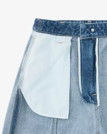 WOMEN | Panel Curve Jeans 11oz Medium Indigo,MEDIUM INDIGO, large image number 8