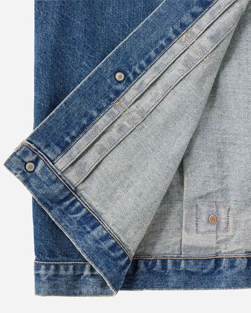 WOMEN | Cutoff Denim Jacket 11oz Medium Indigo,MEDIUM INDIGO, large image number 8