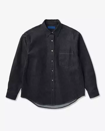 WOMEN | Light Denim Relax Shirt 7oz Rigid,RIGID, large image number 6