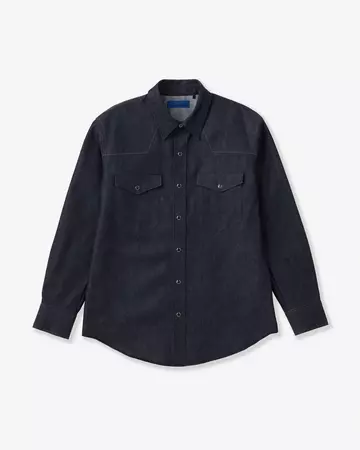 MEN | Light Denim Western Shirt 7oz Rigid,RIGID, large image number 6