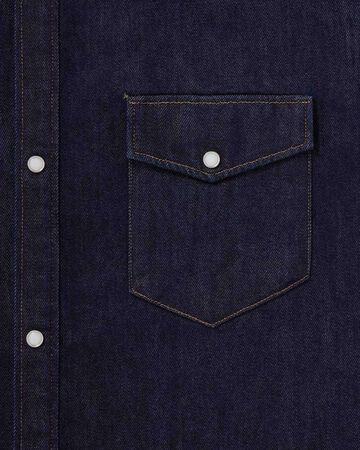 MEN | Light Relax Fit L/S Western Shirt 9oz,INDIGO, large image number 5