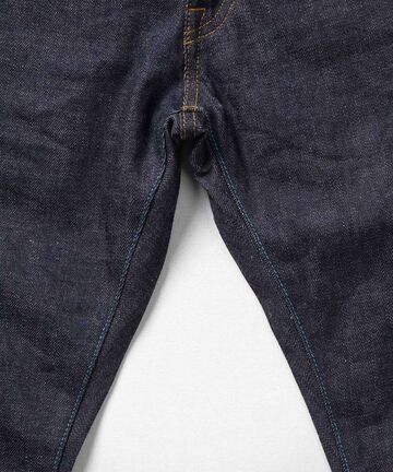 J204 CIRCLE Tapered 12.5oz African Cotton Vintage Selvedge Jeans,INDIGO, small image number 4