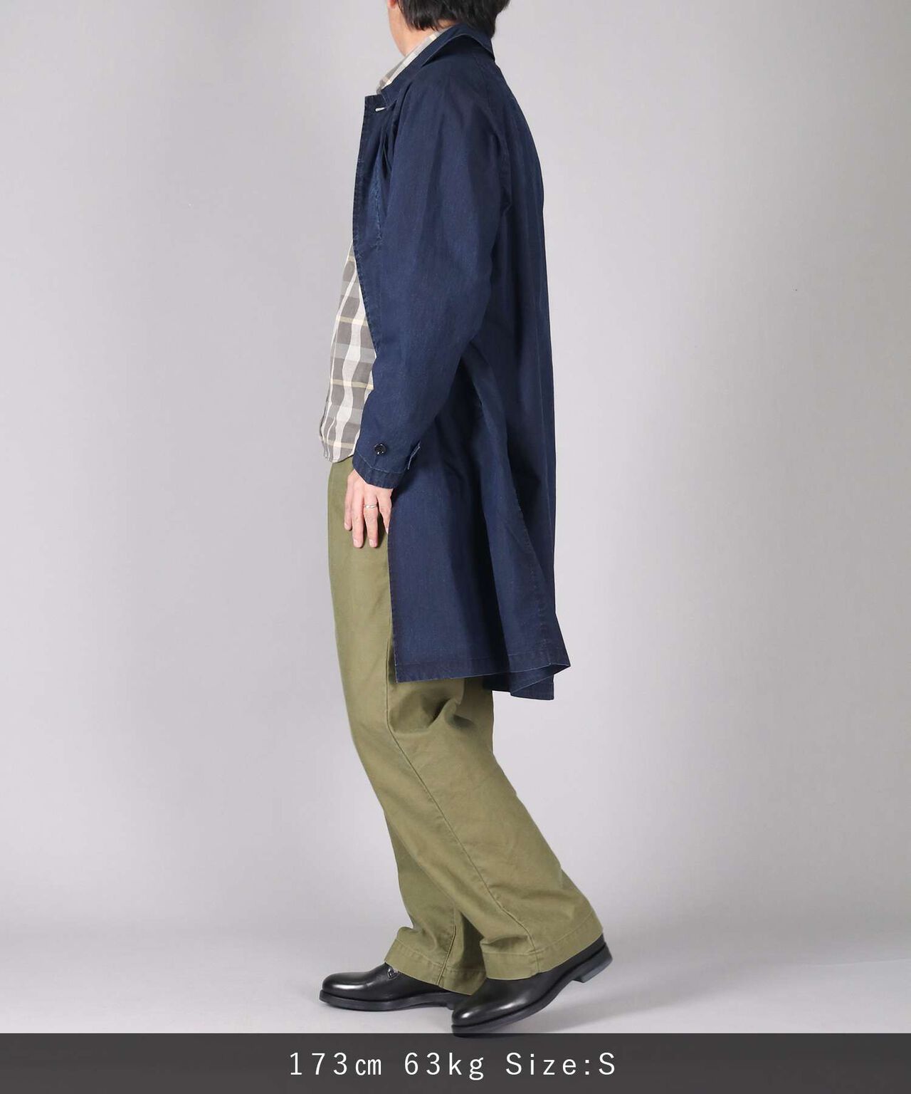 Sulphur Dyed Back Satin Wide Trousers,OLIVE, large image number 19