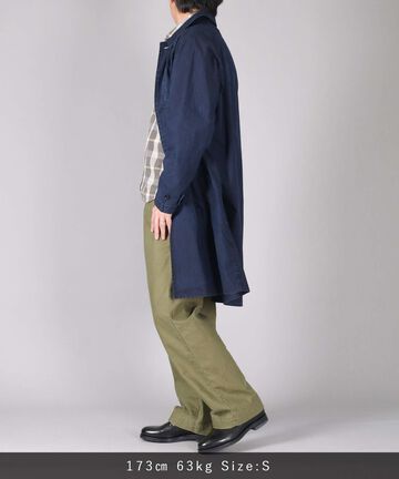 Sulphur Dyed Back Satin Wide Trousers,OLIVE, large image number 19