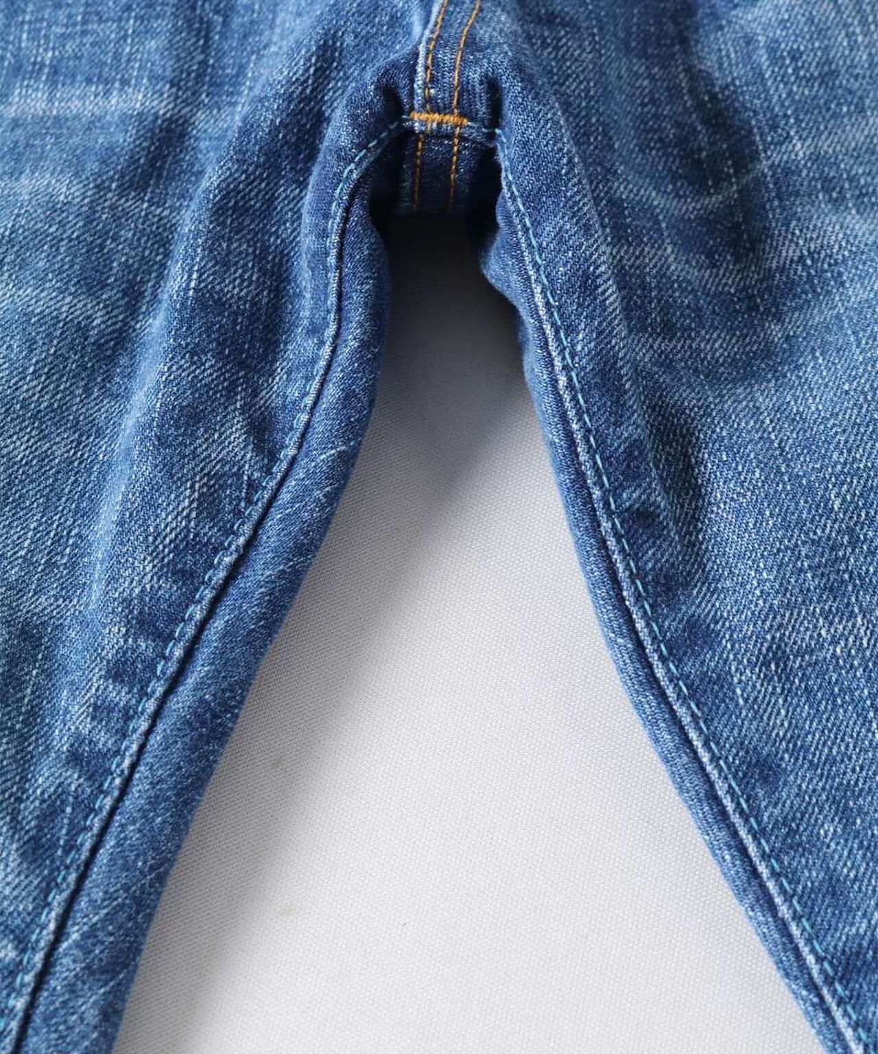 J201_MID CIRCLE Tapered 14.8oz American Cotton Vintage Selvedge Jeans (Wash),MEDIUM INDIGO, large image number 9