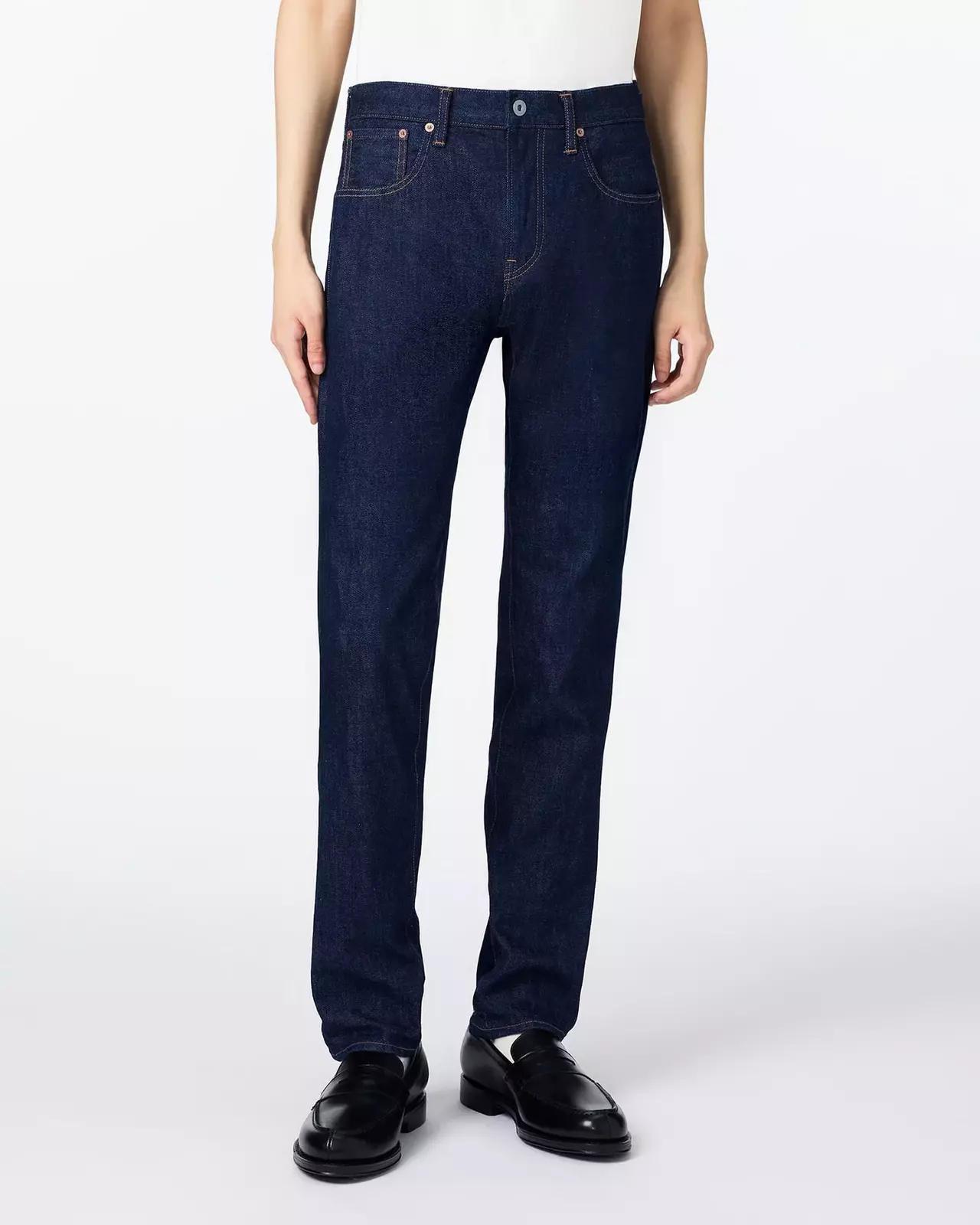 MEN | Selvedge Slim Jeans 14oz,INDIGO, large image number 0