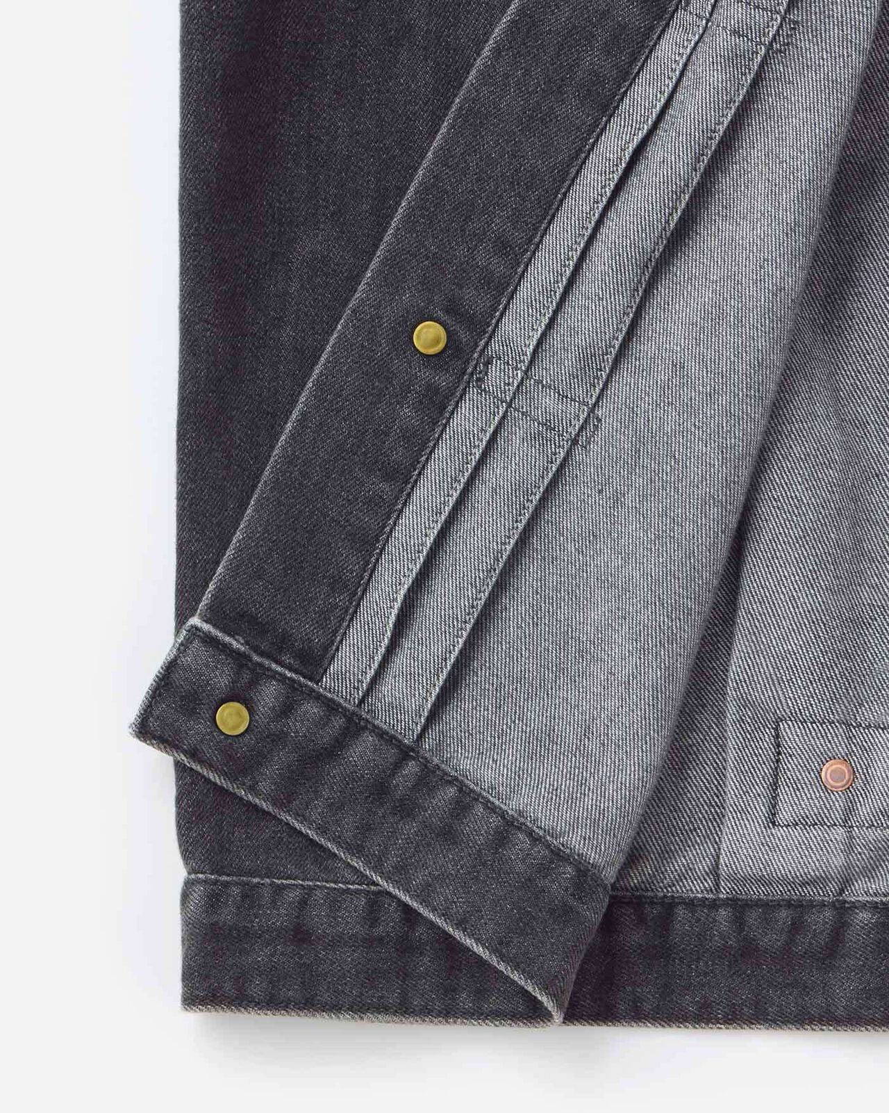 MEN | Light Type 1 Denim Jacket 9oz Washed Black,WASHED BLACK, large image number 7