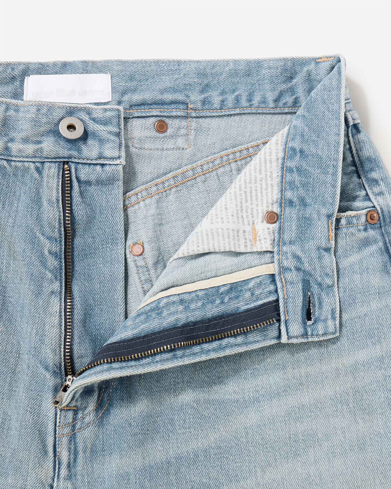 MEN | ReDESIGN Skew Wide Jeans 12oz Light Indigo,LIGHT INDIGO, large image number 6