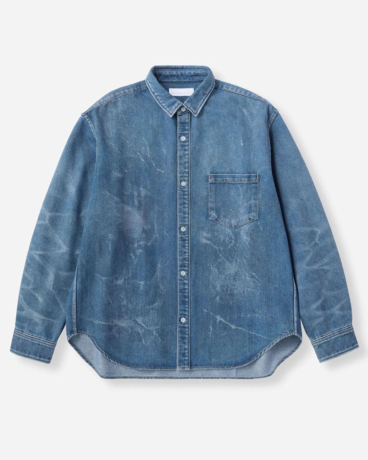 MEN | Light Relax Fit L/S Shirt 9oz Medium Indigo,MEDIUM INDIGO, large image number 4