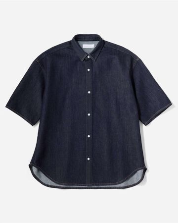 MEN | Light Oversized S/S Shirt 9oz,INDIGO, large image number 4