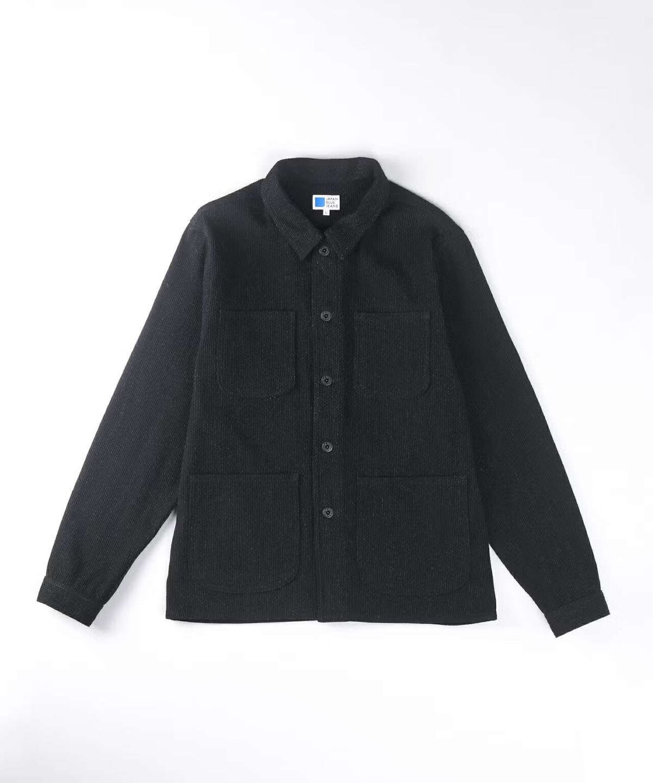 Sashiko Black Coverall Jacket,BLACK, large image number 5