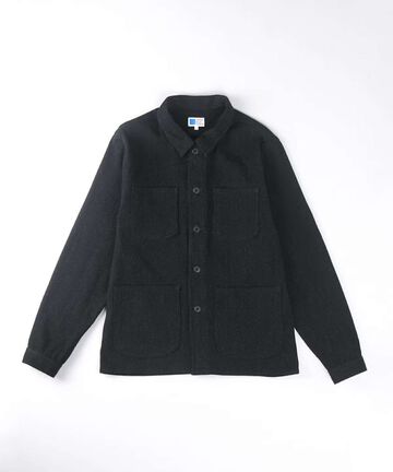 Sashiko Black Coverall Jacket,BLACK, large image number 5