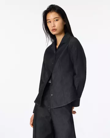 WOMEN | Light Denim Compact Shirt 7oz Rigid,RIGID, large image number 1