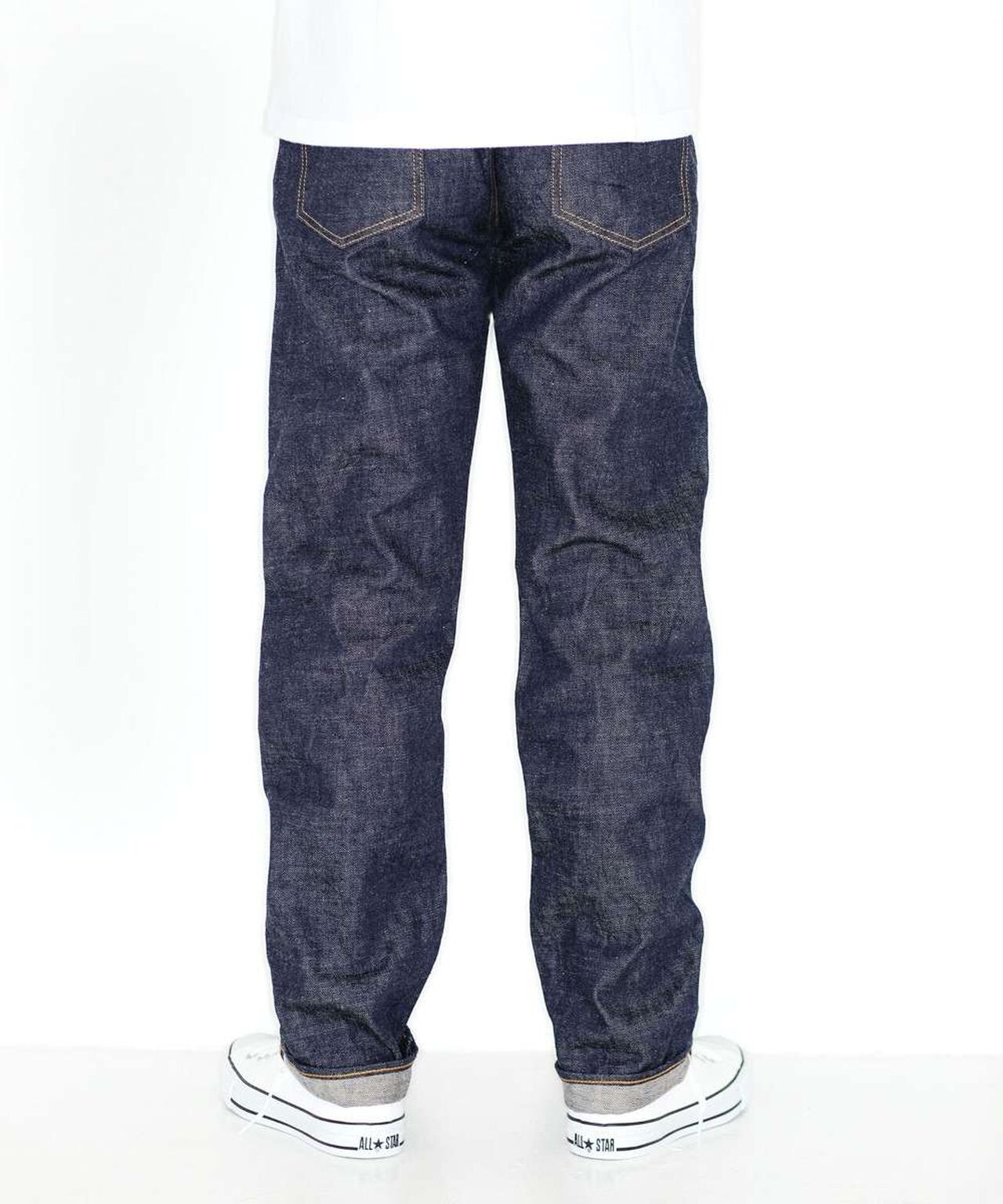 J404 CIRCLE Classic Straight 12.5oz African Cotton Vintage Selvedge Jeans,INDIGO, large image number 2