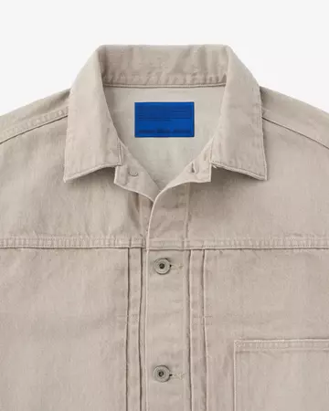 WOMEN | Denim Jacket 13.5oz Beige,BEIGE, large image number 6
