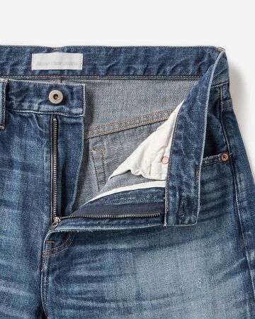 Vintage Straight Jeans 12oz Medium Indigo,MEDIUM INDIGO, small image number 6