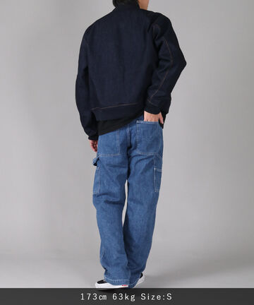 11oz Denim Smooth Painter Pants,MEDIUM INDIGO, large image number 11