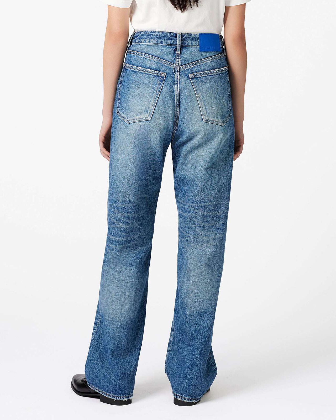 Damage Straight Jeans 11oz Medium Indigo,MEDIUM INDIGO, large image number 2