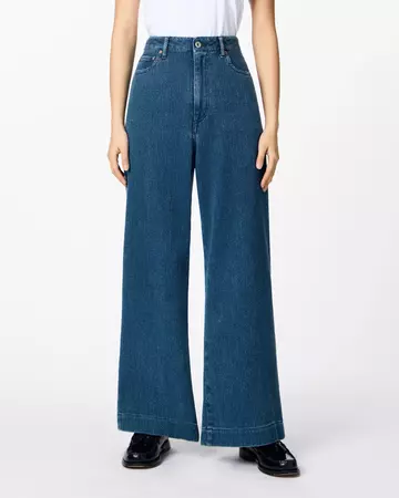 WOMEN | Sashiko Loose Pants Dark Indigo,DARK INDIGO, large image number 0