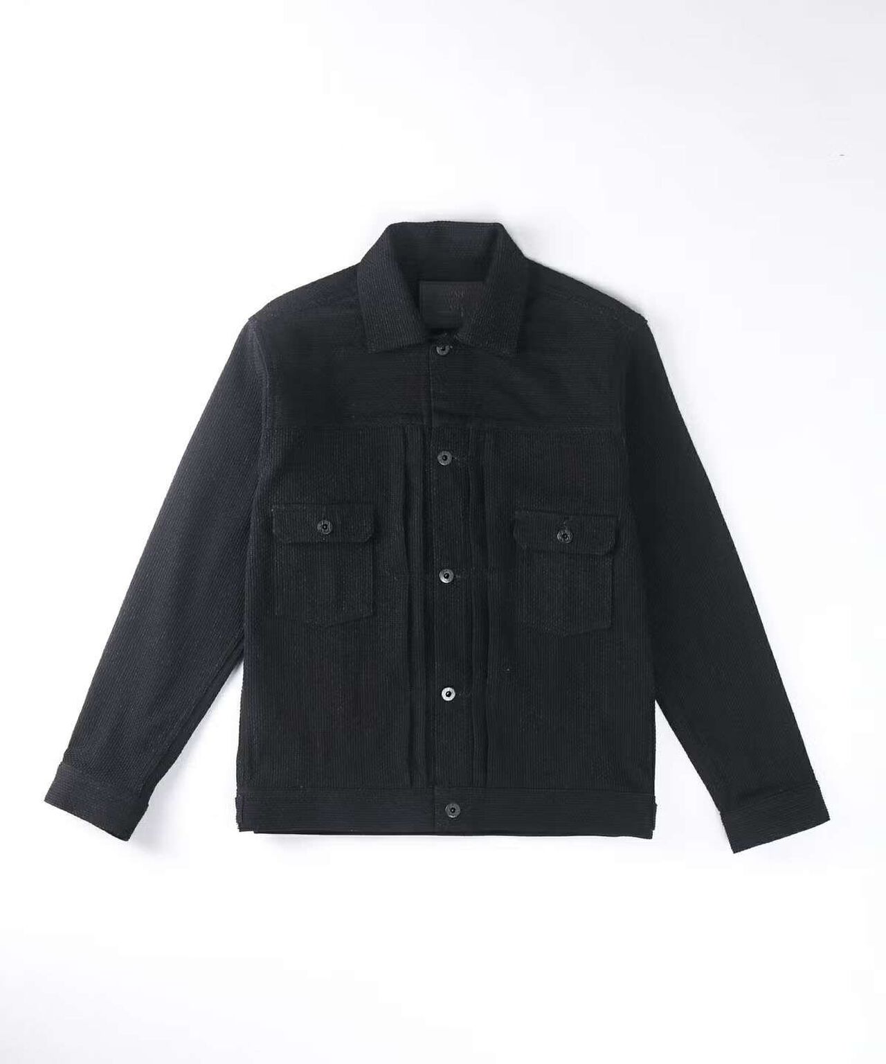 Sashiko Black Type 2 Jacket,BLACK, large image number 4