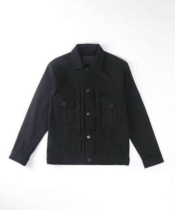 Sashiko Black Type 2 Jacket,BLACK, large image number 4