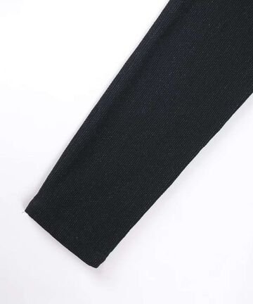 Sashiko Black Easy Tapered Pants,BLACK, large image number 9