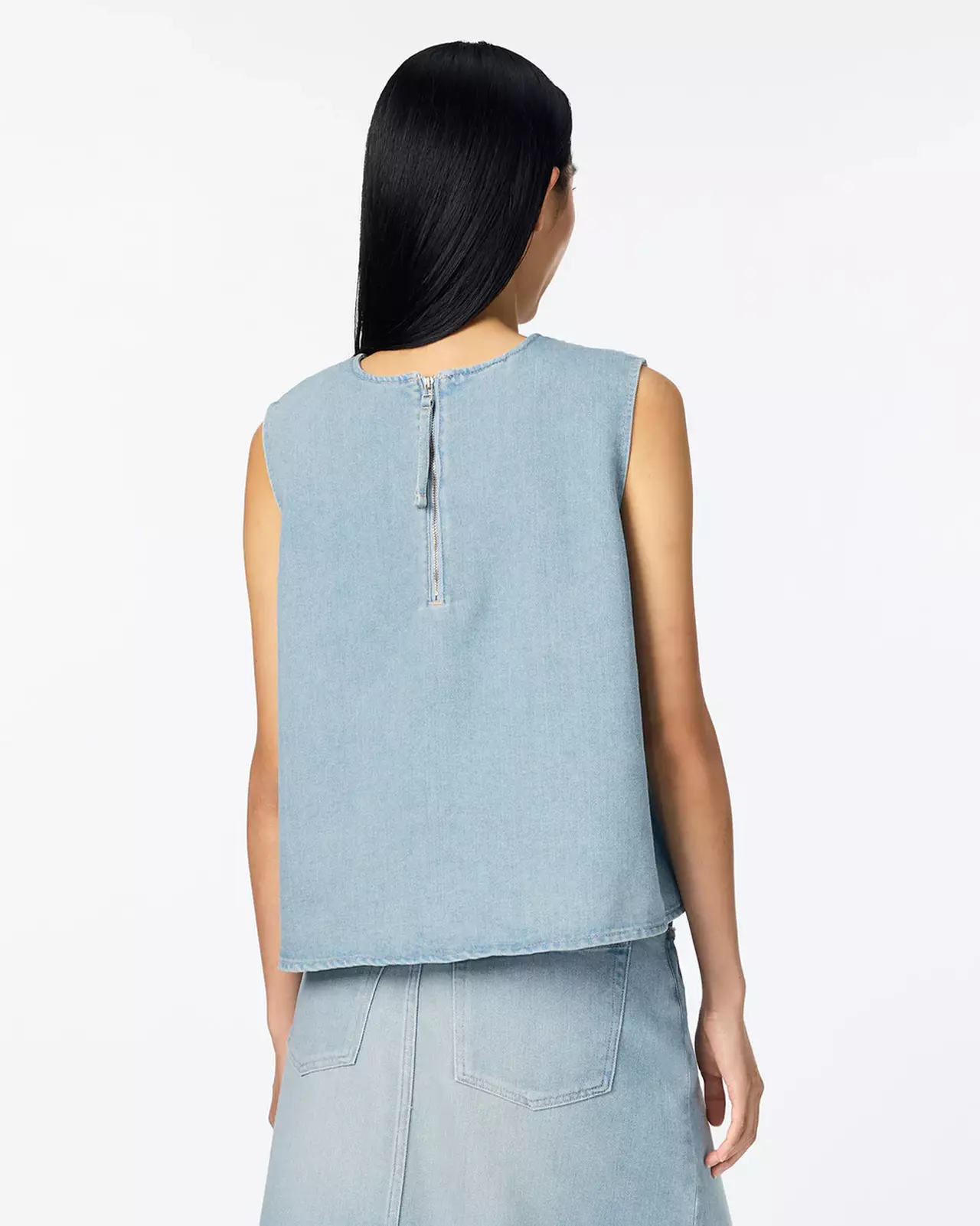 WOMEN | Light Denim NS shirt 9oz Light Indigo,LIGHT INDIGO, large image number 2