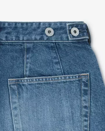 WOMEN | Panel Curve Jeans 11oz Medium Indigo,MEDIUM INDIGO, large image number 9