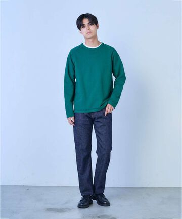 J404 CIRCLE Classic Straight 12.5oz African Cotton Vintage Selvedge Jeans,INDIGO, small image number 8