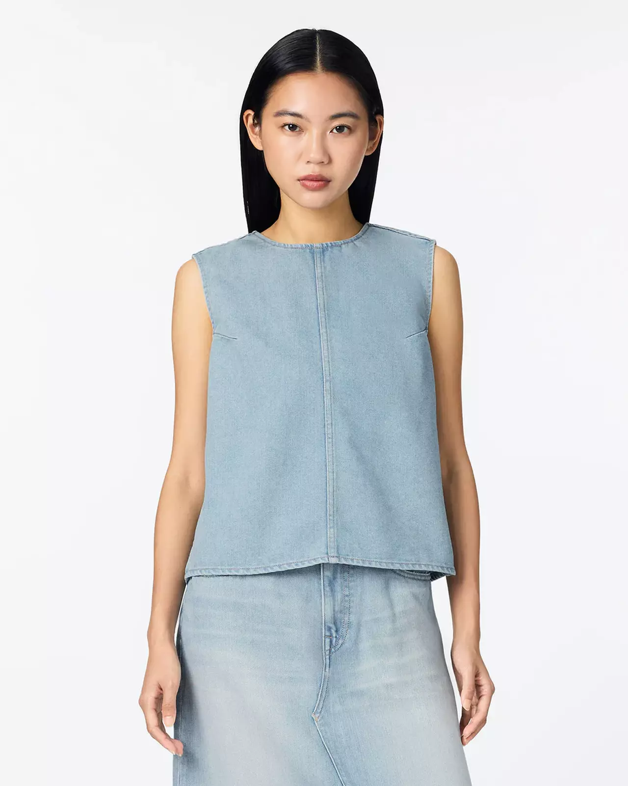 WOMEN | Light Denim NS shirt 9oz Light Indigo,LIGHT INDIGO, large image number 0