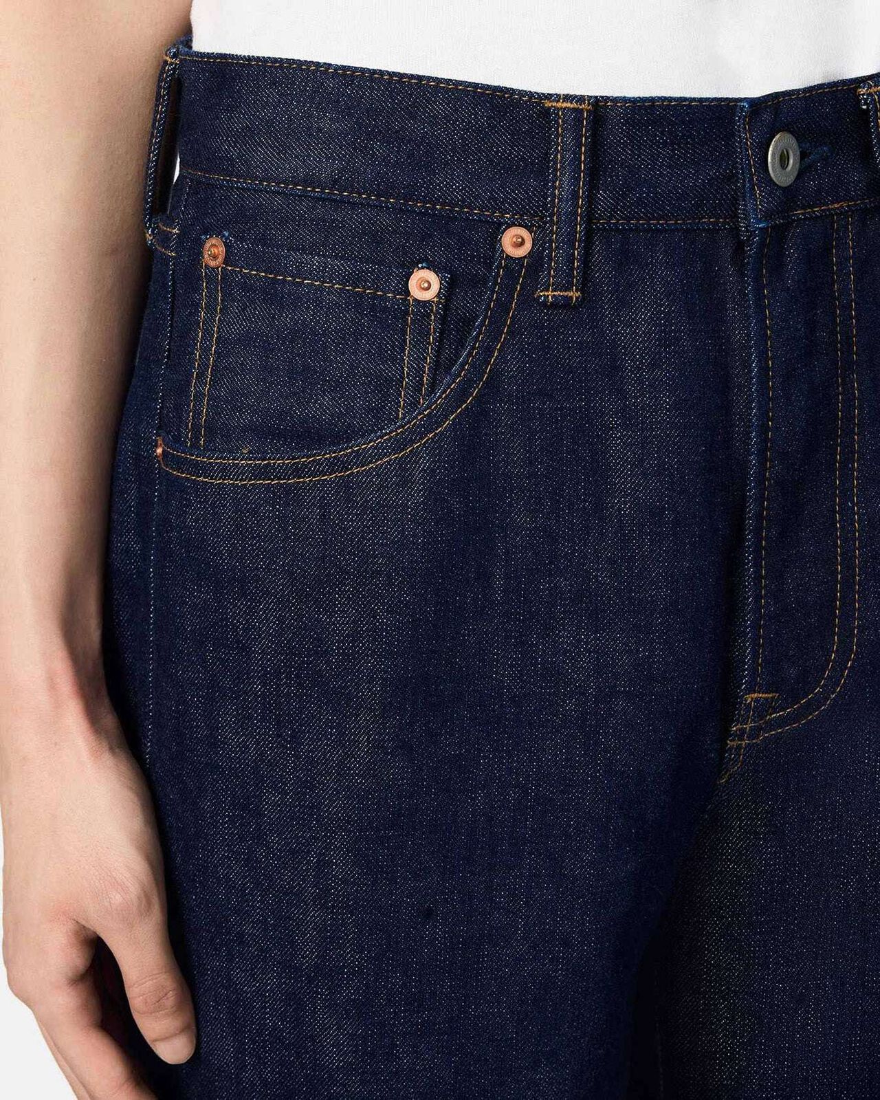 MEN | Selvedge Straight Jeans 16oz,INDIGO, large image number 3