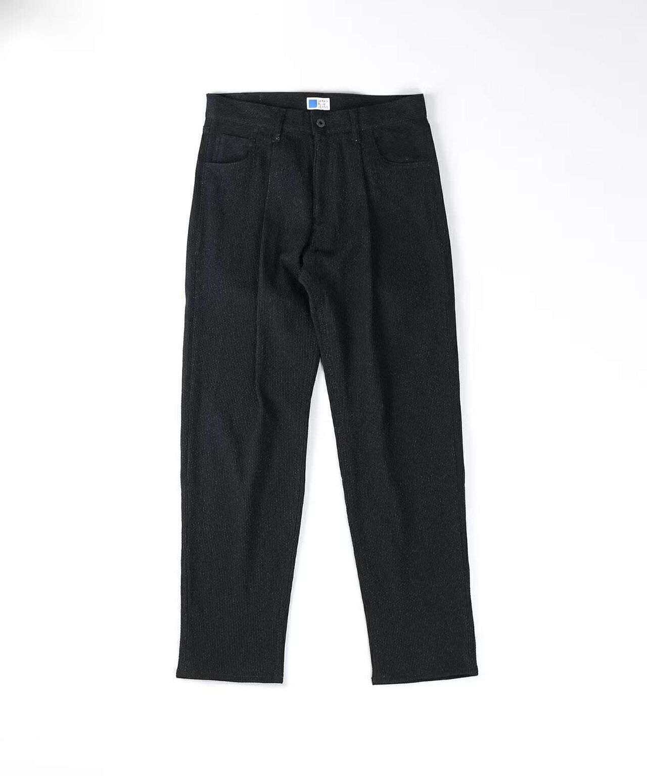 Sashiko Black Wide Tapered 5P Pants,BLACK, large image number 4