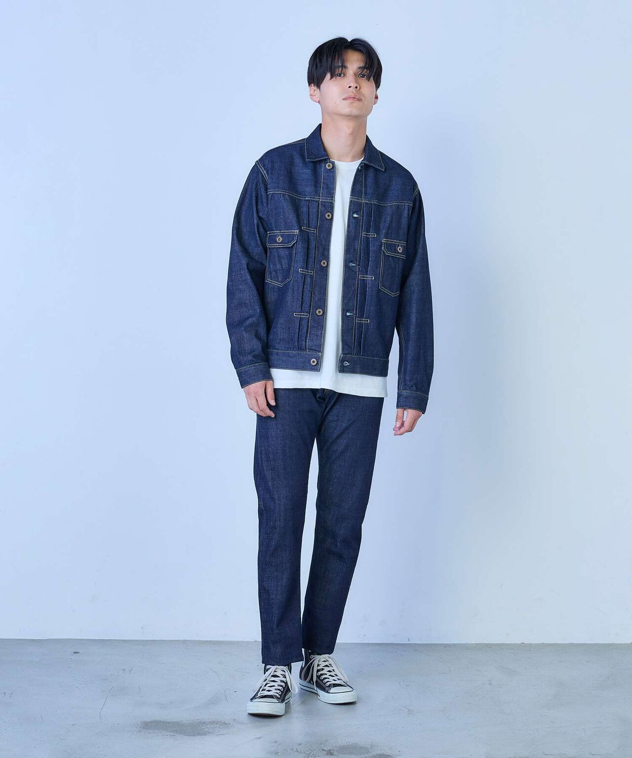 [ ONLINE EXCLUSIVE ] J255 13.5oz Suvin Gold Cotton Tapered Selvedge Jeans,INDIGO, large image number 5
