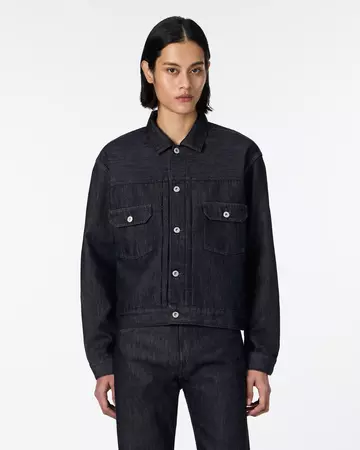 MEN | Light Type 2 Denim Jacket 9oz Black,BLACK, large image number 0
