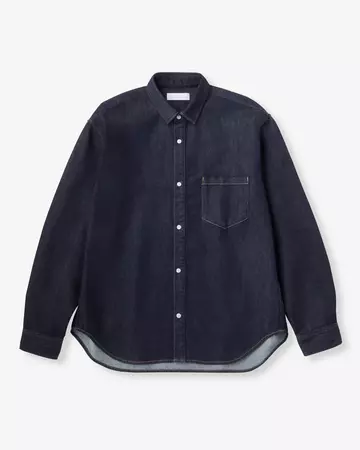 MEN | Light Relax Fit L/S Shirt 9oz,INDIGO, large image number 4