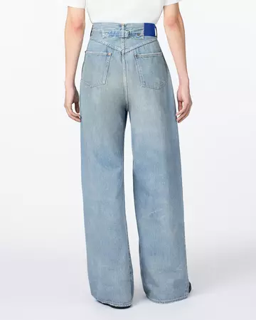 MEN | ReDESIGN Skew Wide Jeans 12oz Light Indigo,LIGHT INDIGO, large image number 2