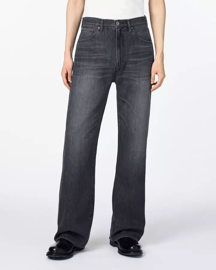 MEN | Light Flare Jeans 9oz Washed Black,, medium