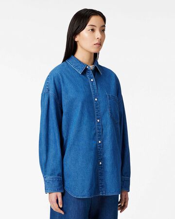 Light Denim Shirt 7oz,MEDIUM INDIGO, small image number 1